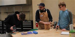 Construction Instructor and Students